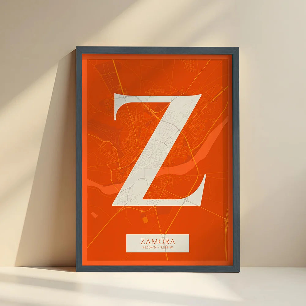 Lámina elegante de Zamora – Póster minimalista y sofisticado