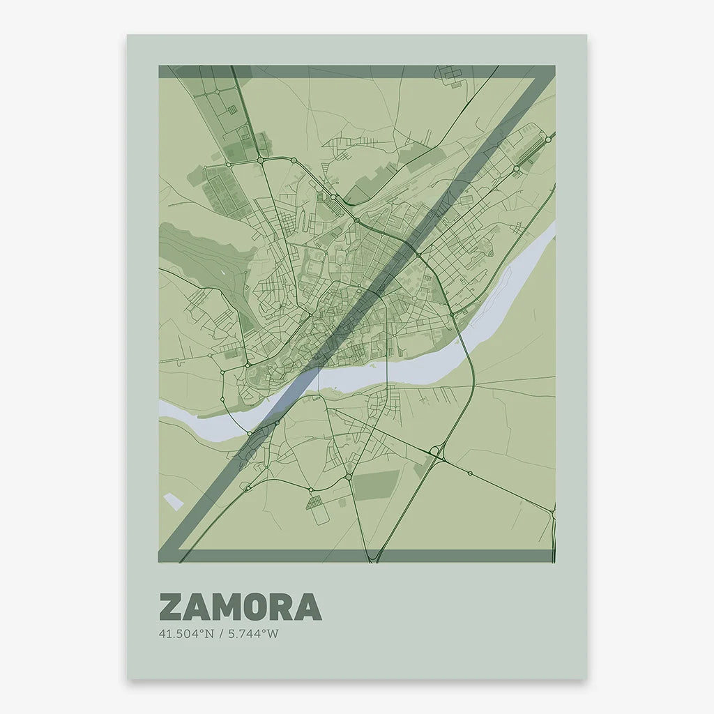 Póster decorativo de Zamora – Arte tipográfico ultrafino