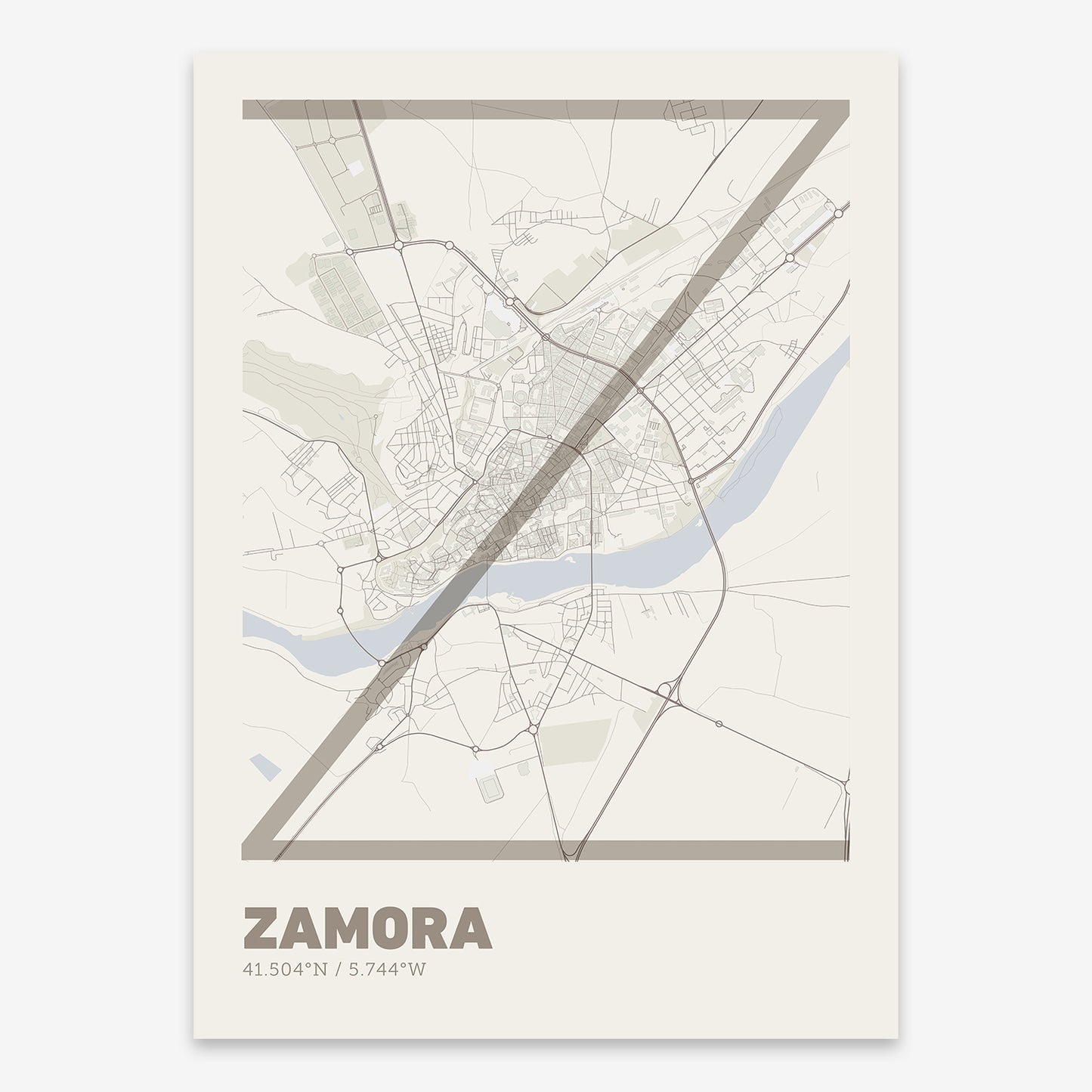 Zamora Map V07 Rustic / No Frame / No