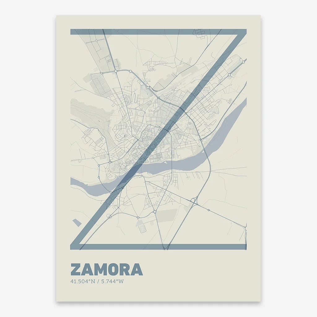 Póster decorativo de Zamora – Arte tipográfico ultrafino