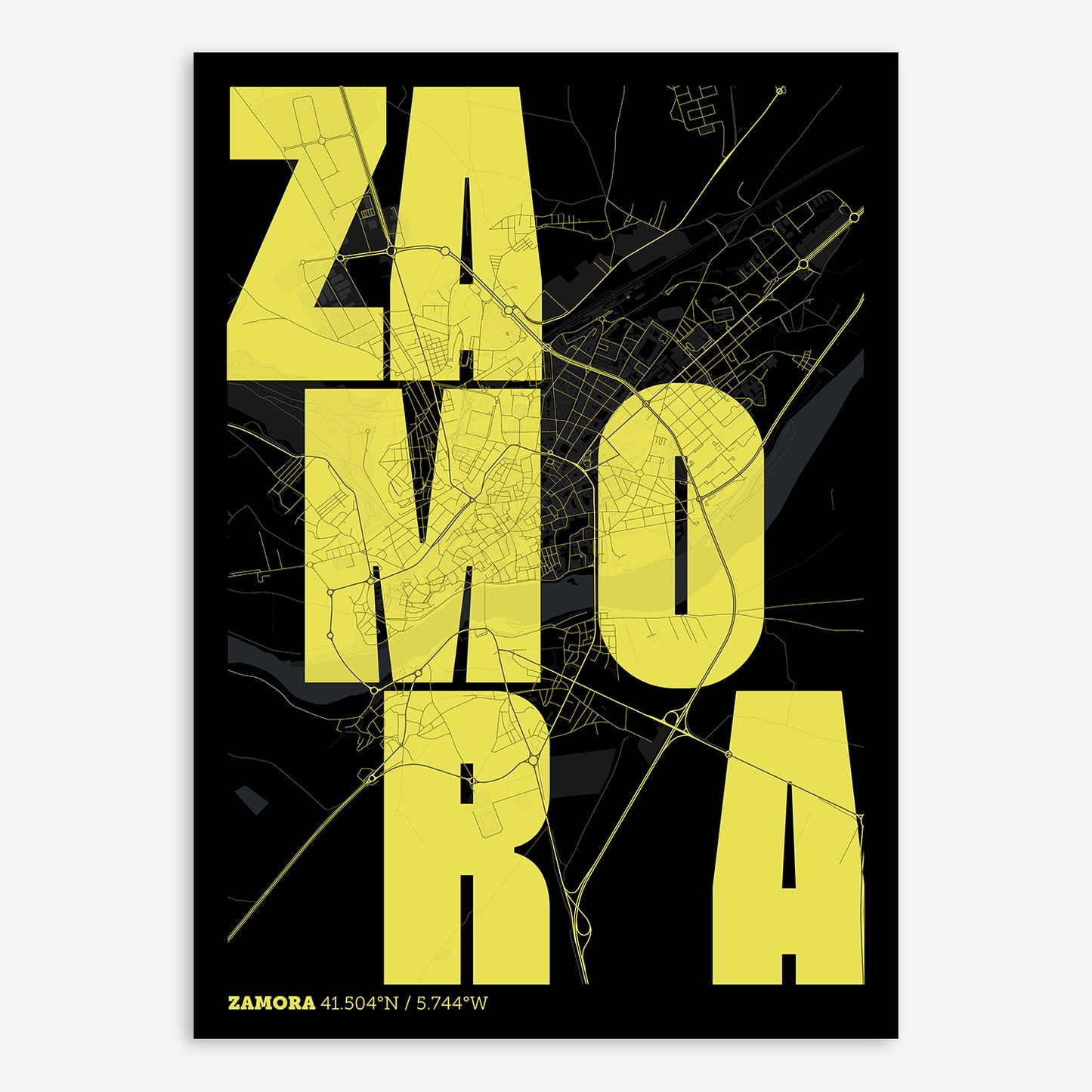 Zamora Map V08 Night / No Frame / No