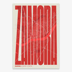 Recuerdo gráfico de Zamora – Lámina tipográfica contemporánea