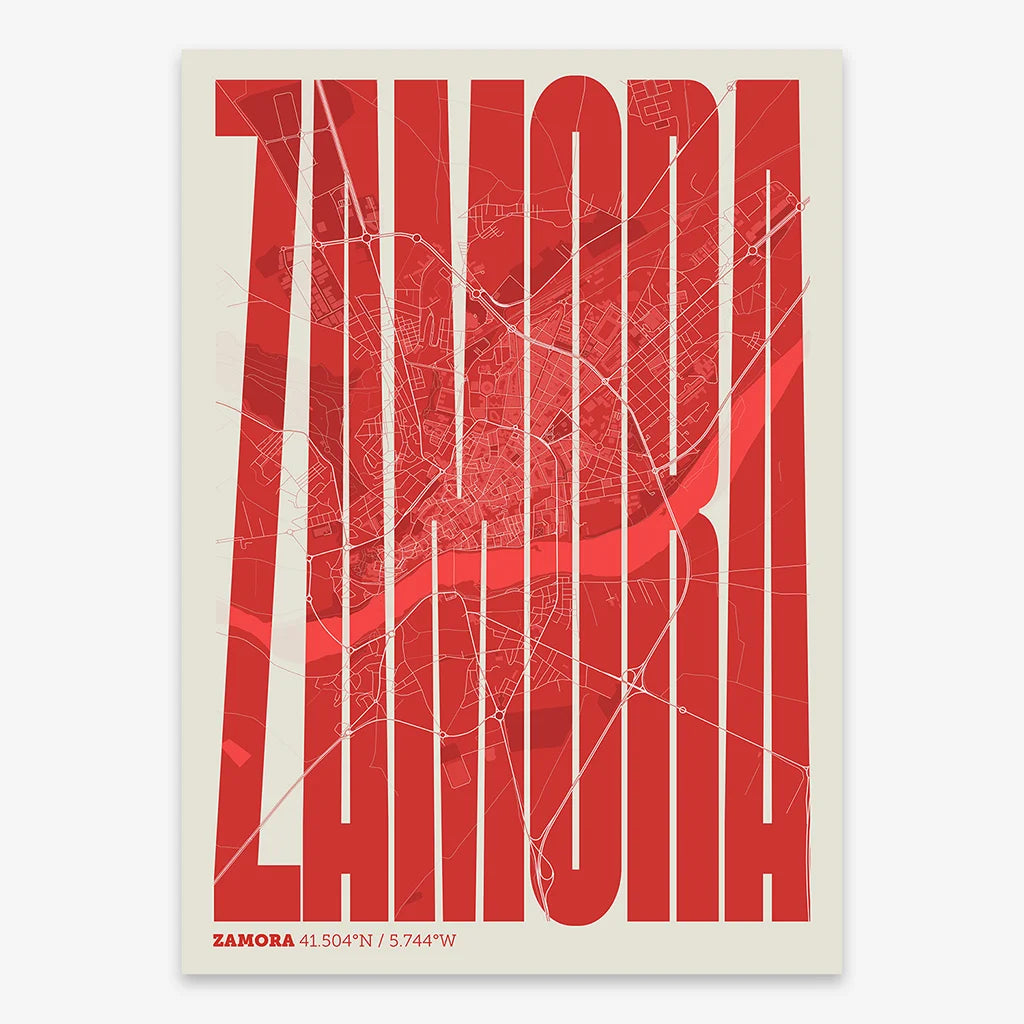 Recuerdo gráfico de Zamora – Lámina tipográfica contemporánea