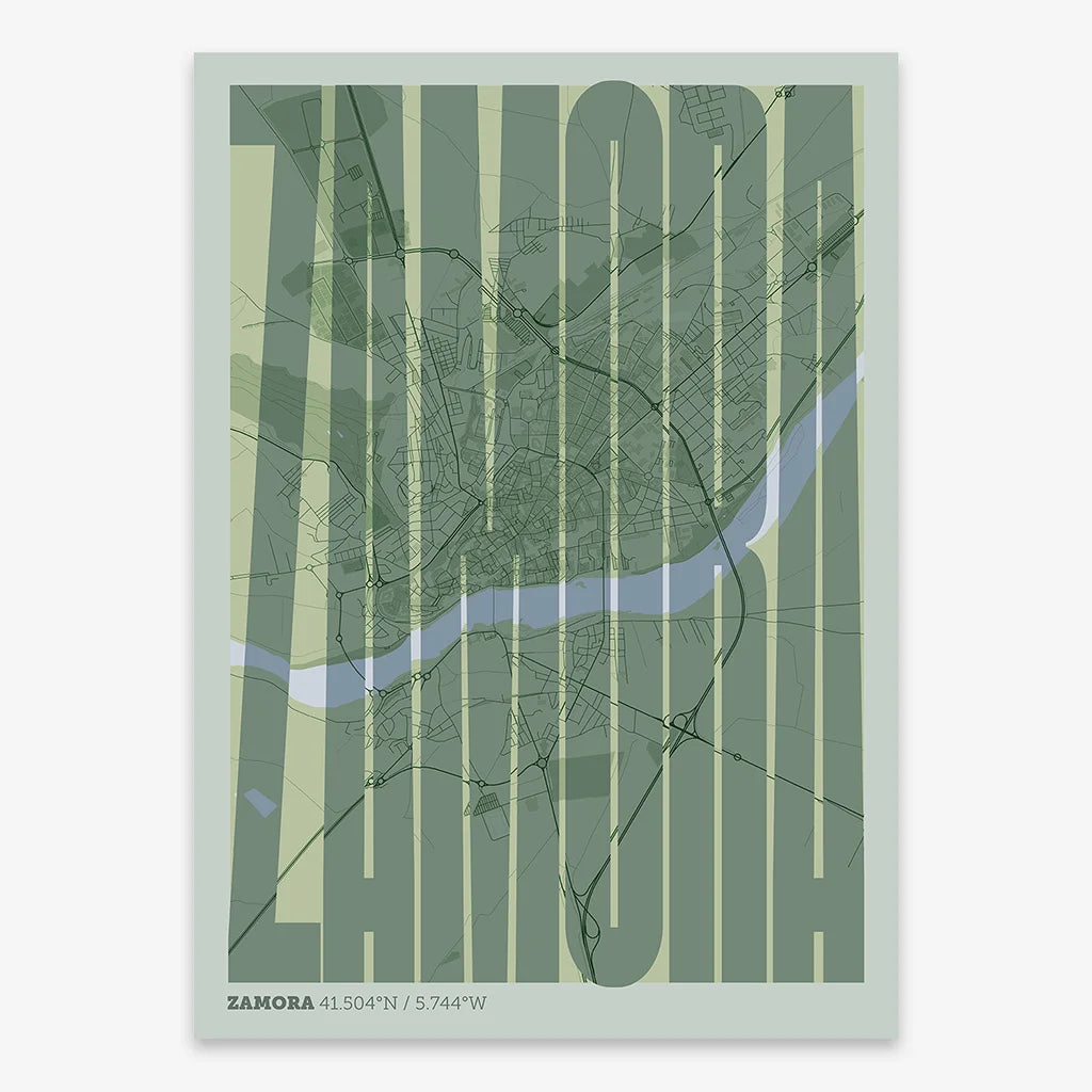 Recuerdo gráfico de Zamora – Lámina tipográfica contemporánea