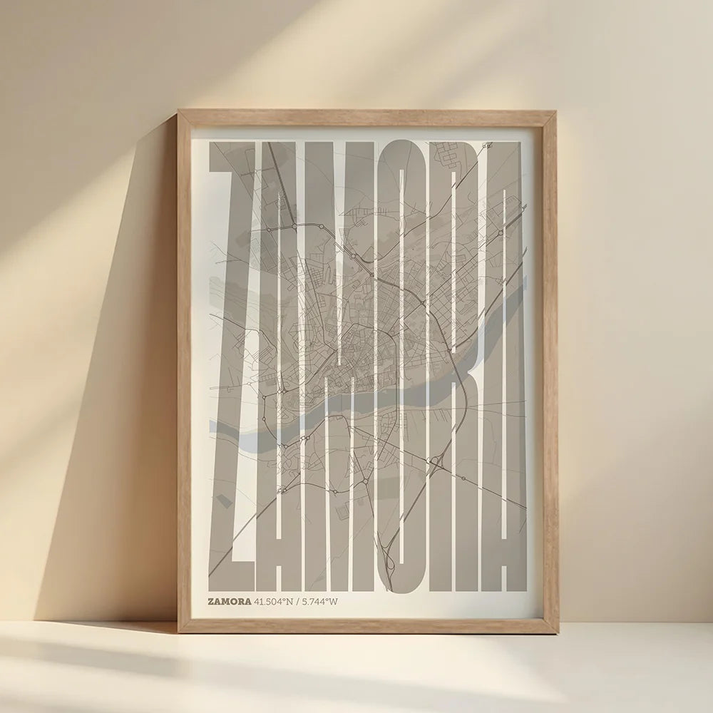 Recuerdo gráfico de Zamora – Lámina tipográfica contemporánea