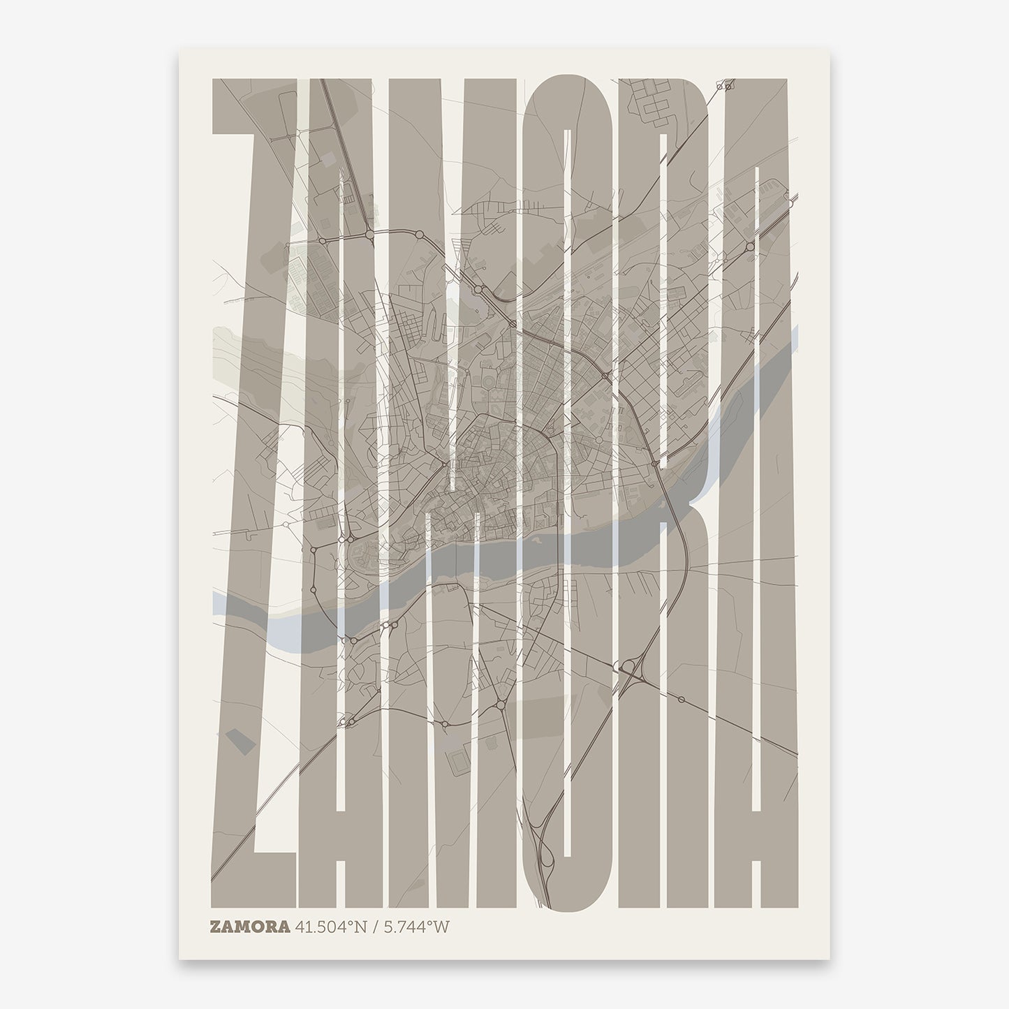 Zamora Map V09 Rustic / Frame / Yes