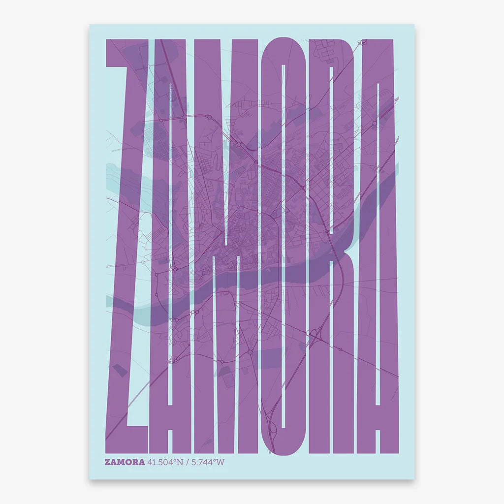 Recuerdo gráfico de Zamora – Lámina tipográfica contemporánea