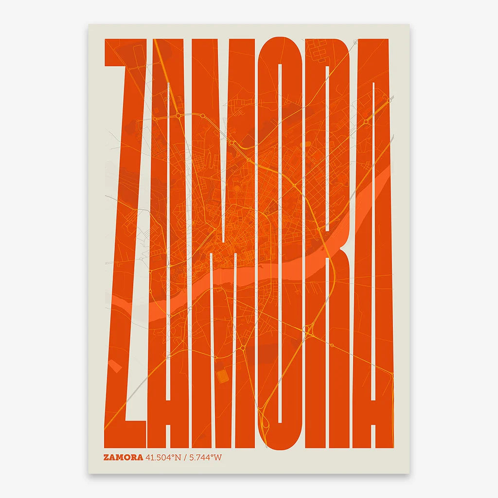 Recuerdo gráfico de Zamora – Lámina tipográfica contemporánea