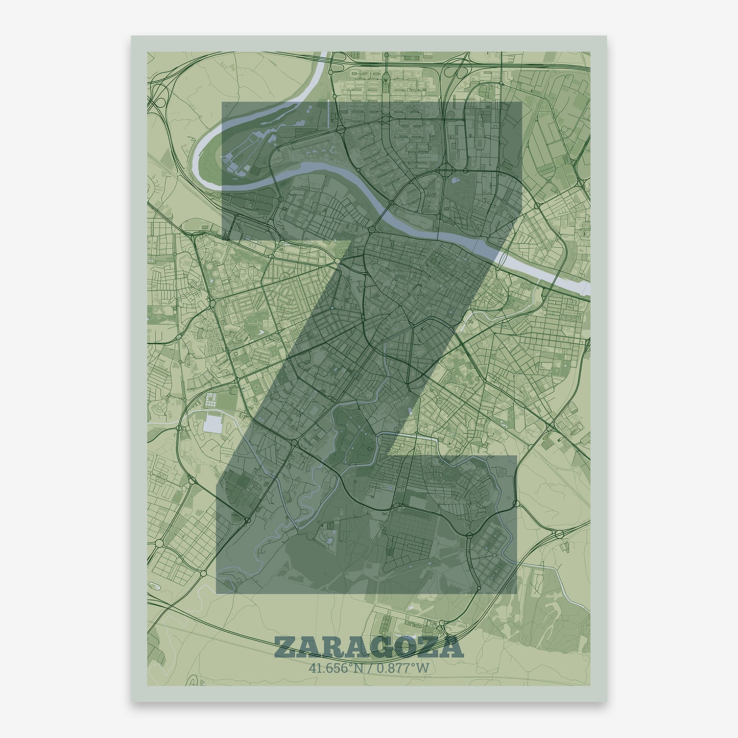 Zaragoza Map V02 Kyoto / No Frame / No