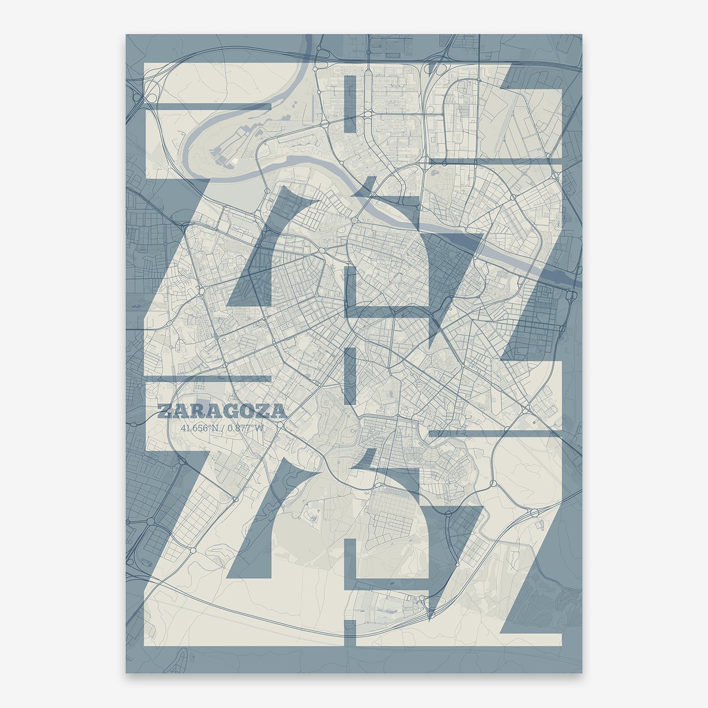 Zaragoza Map V03 Seaside / Frame / Yes