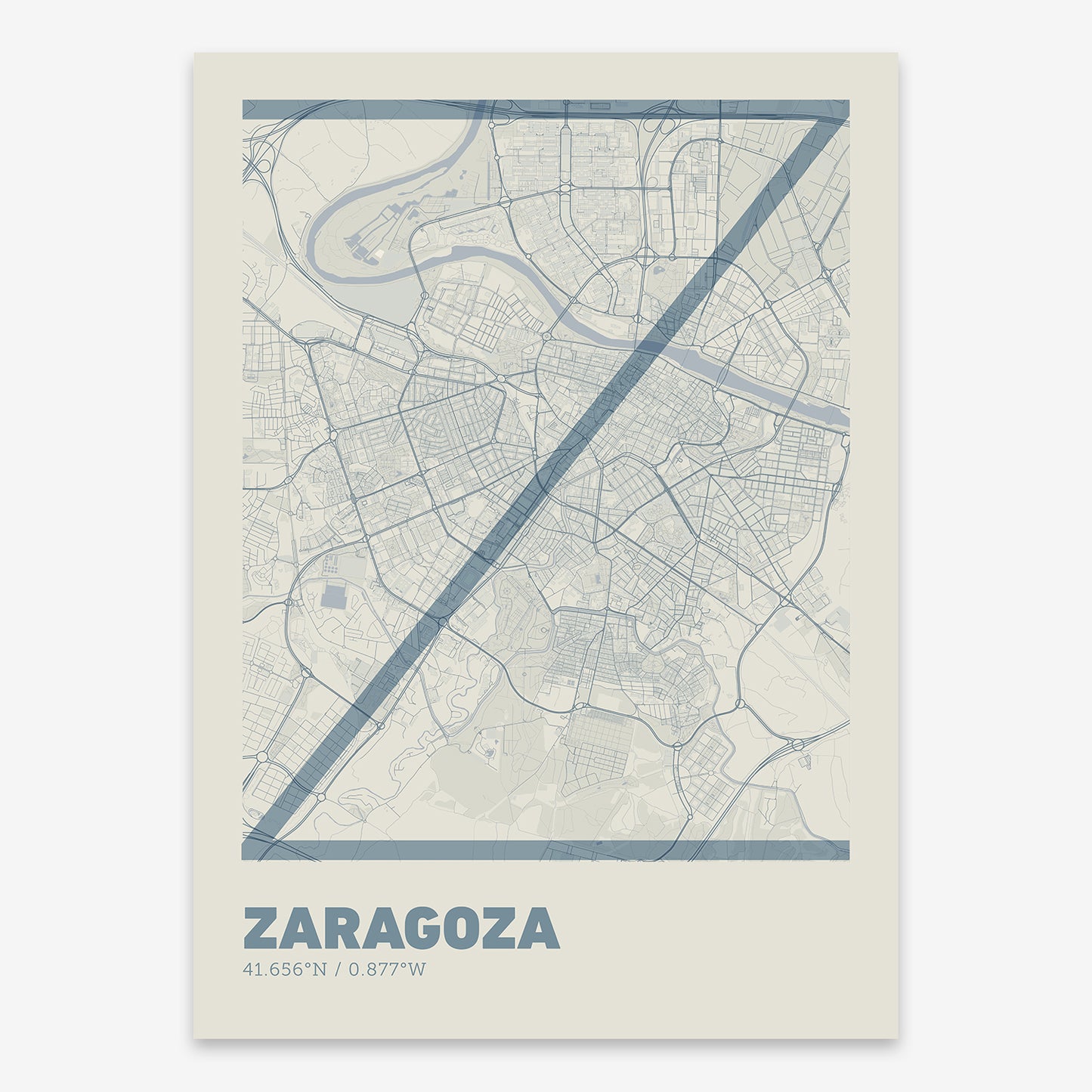 Zaragoza Map V07 Seaside / No Frame / No