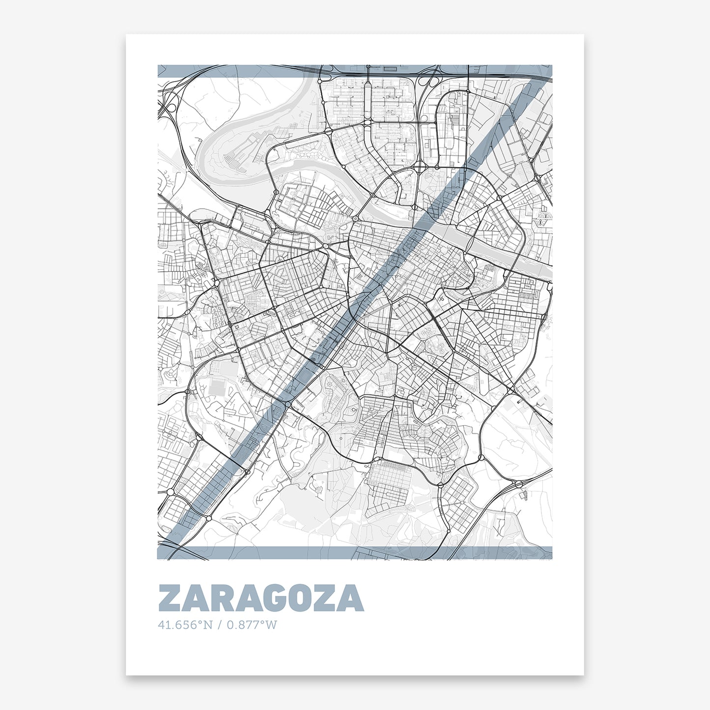 Zaragoza Map V07 Urban / No Frame / No