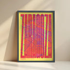 Recuerdo gráfico de Zaragoza – Lámina tipográfica contemporánea