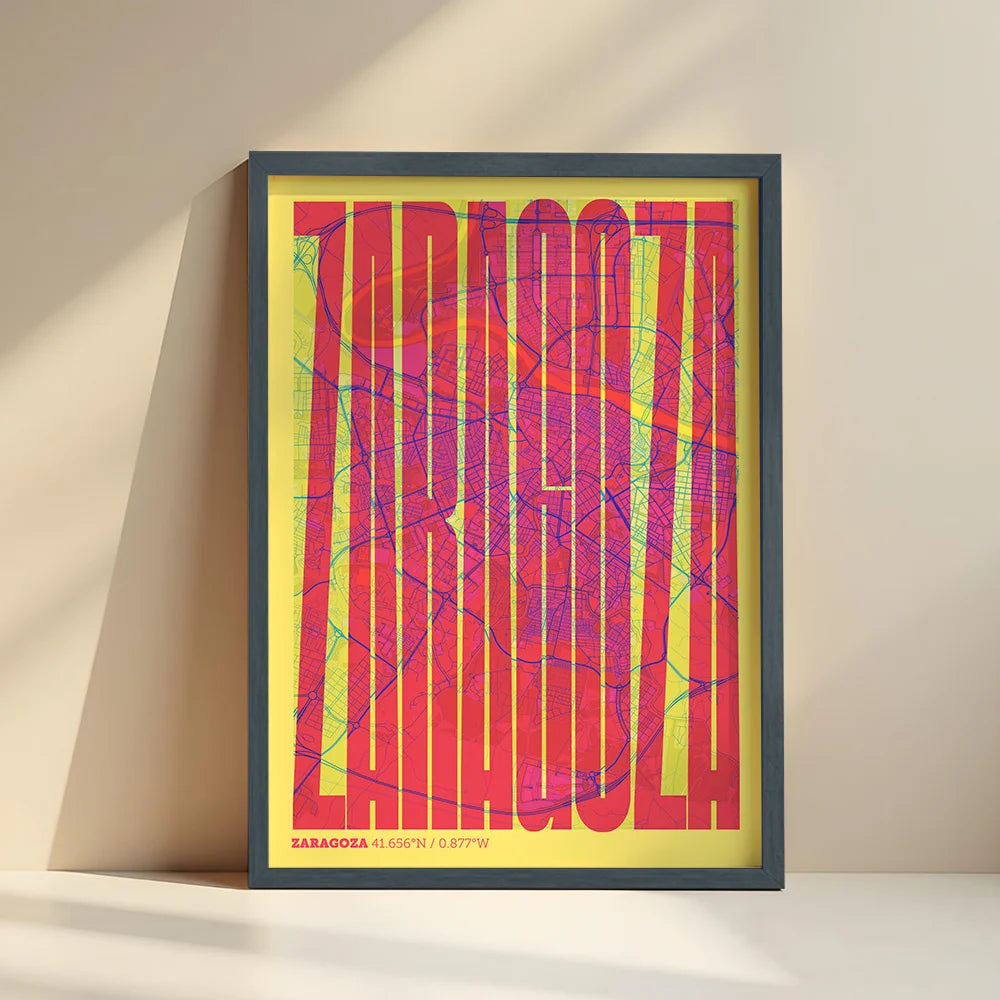 Recuerdo gráfico de Zaragoza – Lámina tipográfica contemporánea