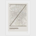 Lámina tipográfica de Zaragoza – diseño Ultrafina, sin marco sobre papel